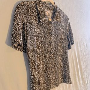 VINTAGE CHEETAH BUTTON UP SHIRT
